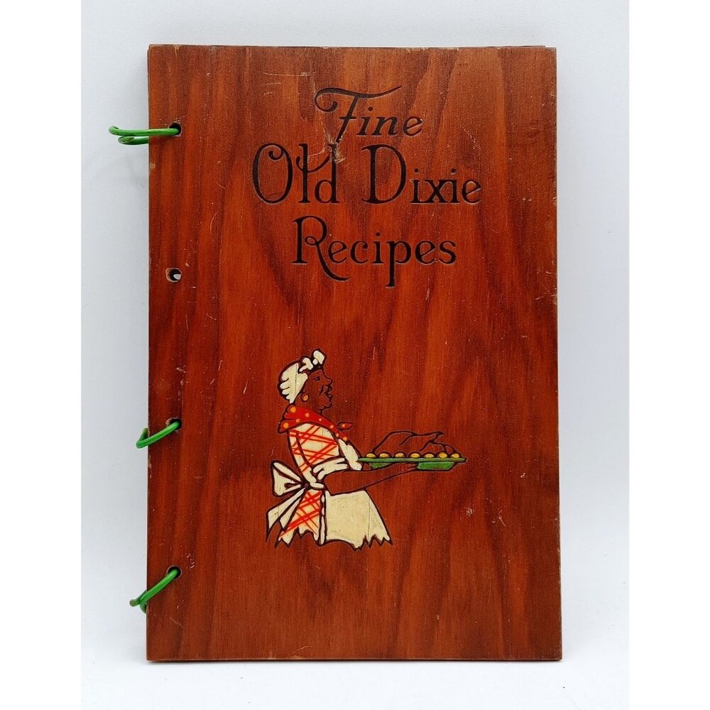 Fine Old Dixie Recipes Southern Cookbook Wood Covers 1939 Old Recipes